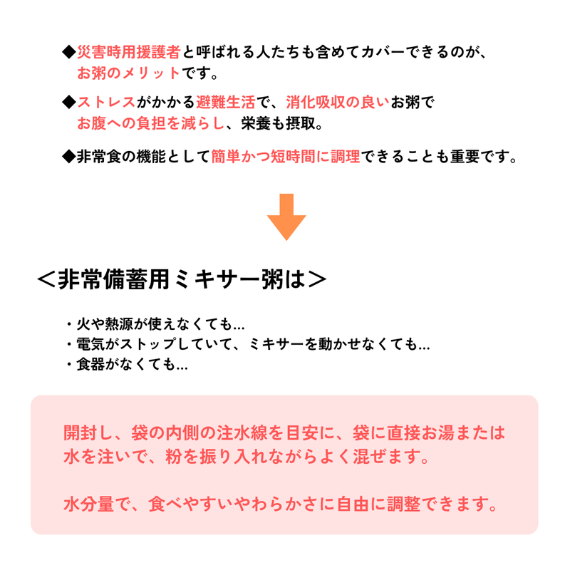 水分量で食べやすいやわらかさに自由に調整できる