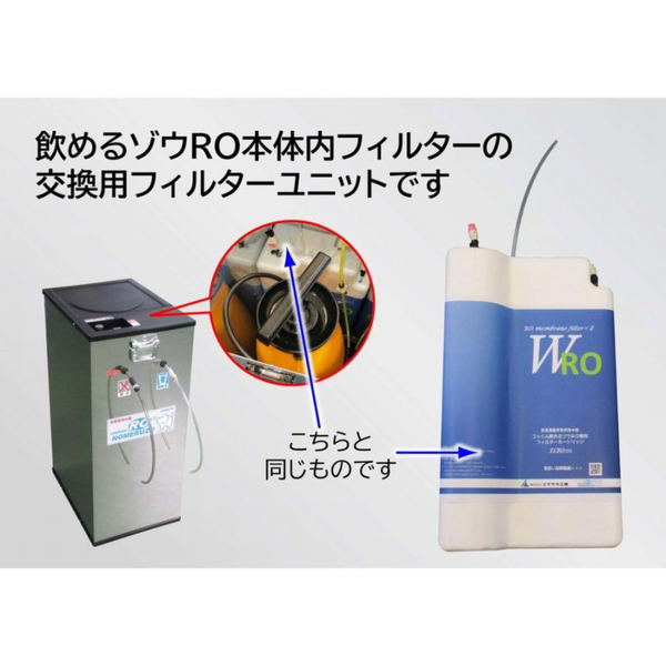 【送料無料】「飲めるゾウRO」専用 交換フィルターユニット FLRO-03