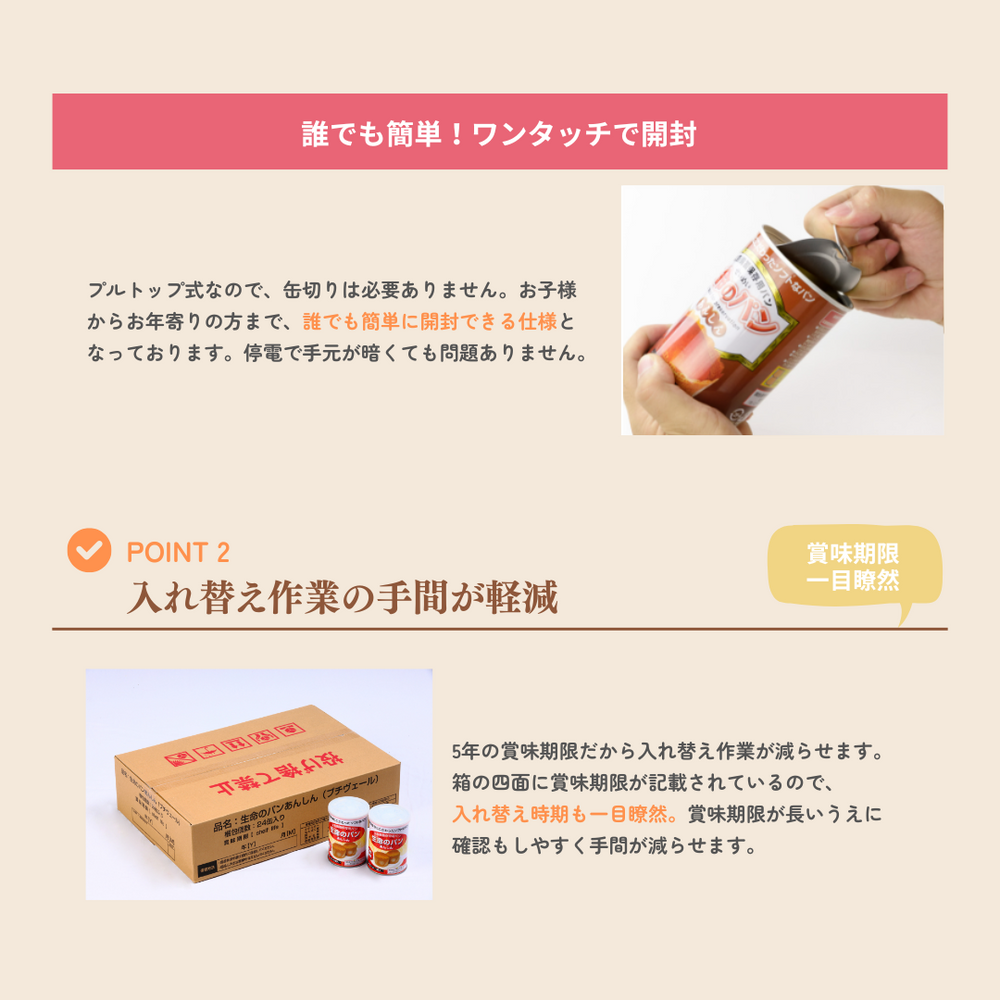 5年保存】生命のパン あんしん プチヴェール（1ケース） – 防災グッズ.COM
