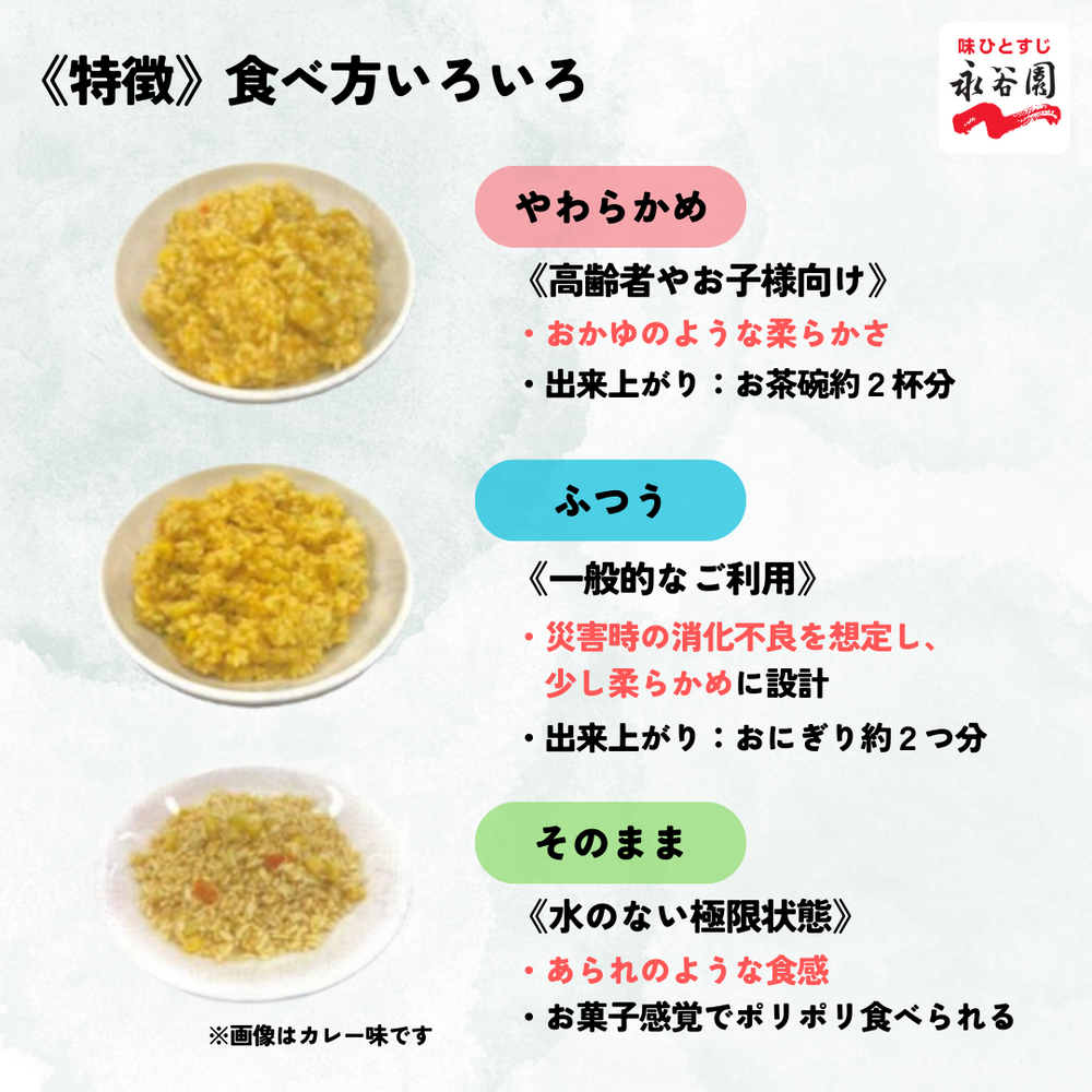 長期保存食】永谷園 フリーズドライごはん（梅しそ味） – 防災グッズ.COM